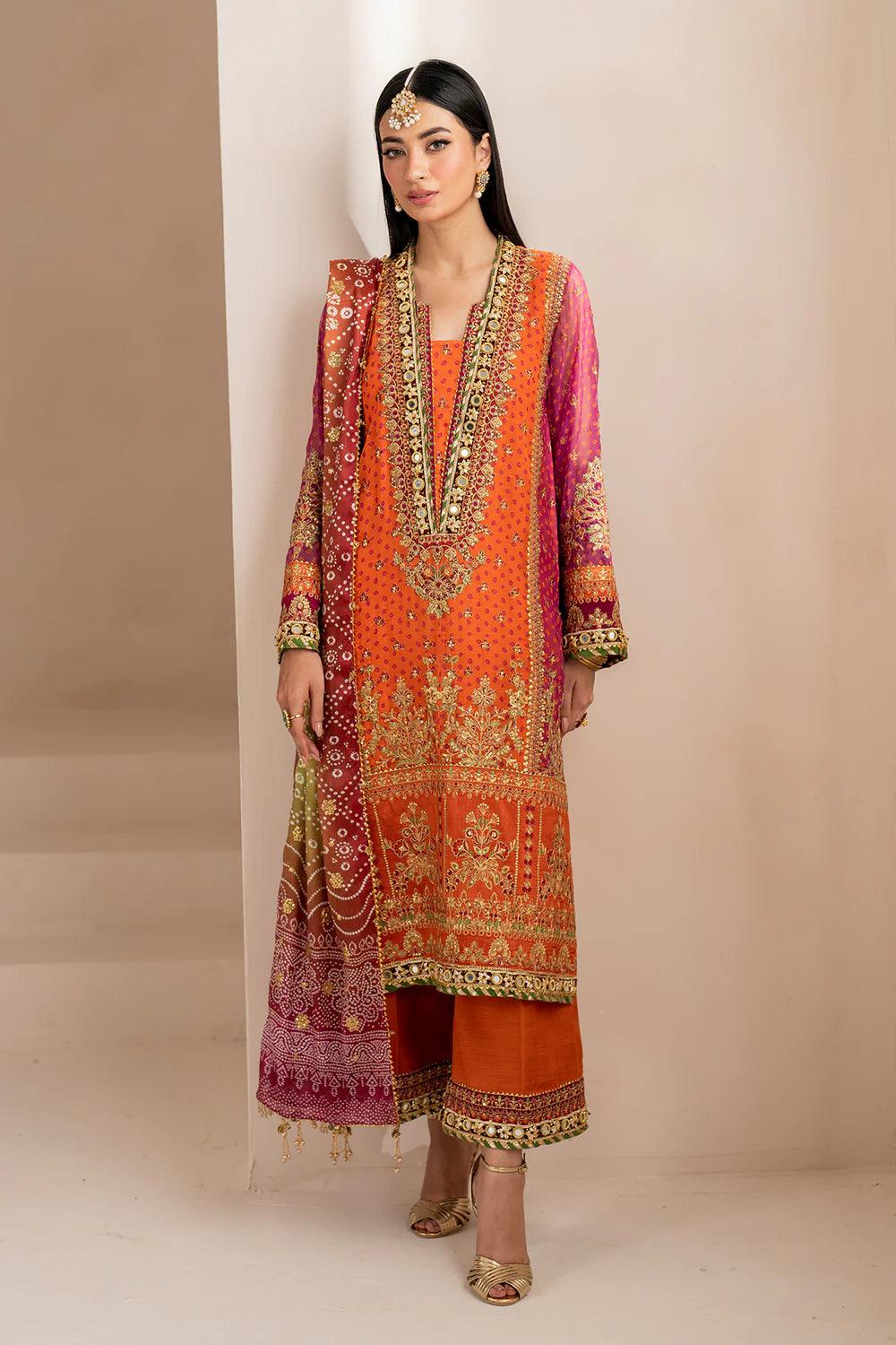 Baroque | Stitched New | EMBROIDERED CHIFFON UF-706 - House Of Anaya