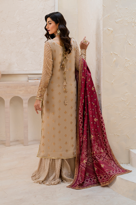 Iznik | Chinnon Chiffon | CC-44 Embroidered Chiffon - House Of Anaya