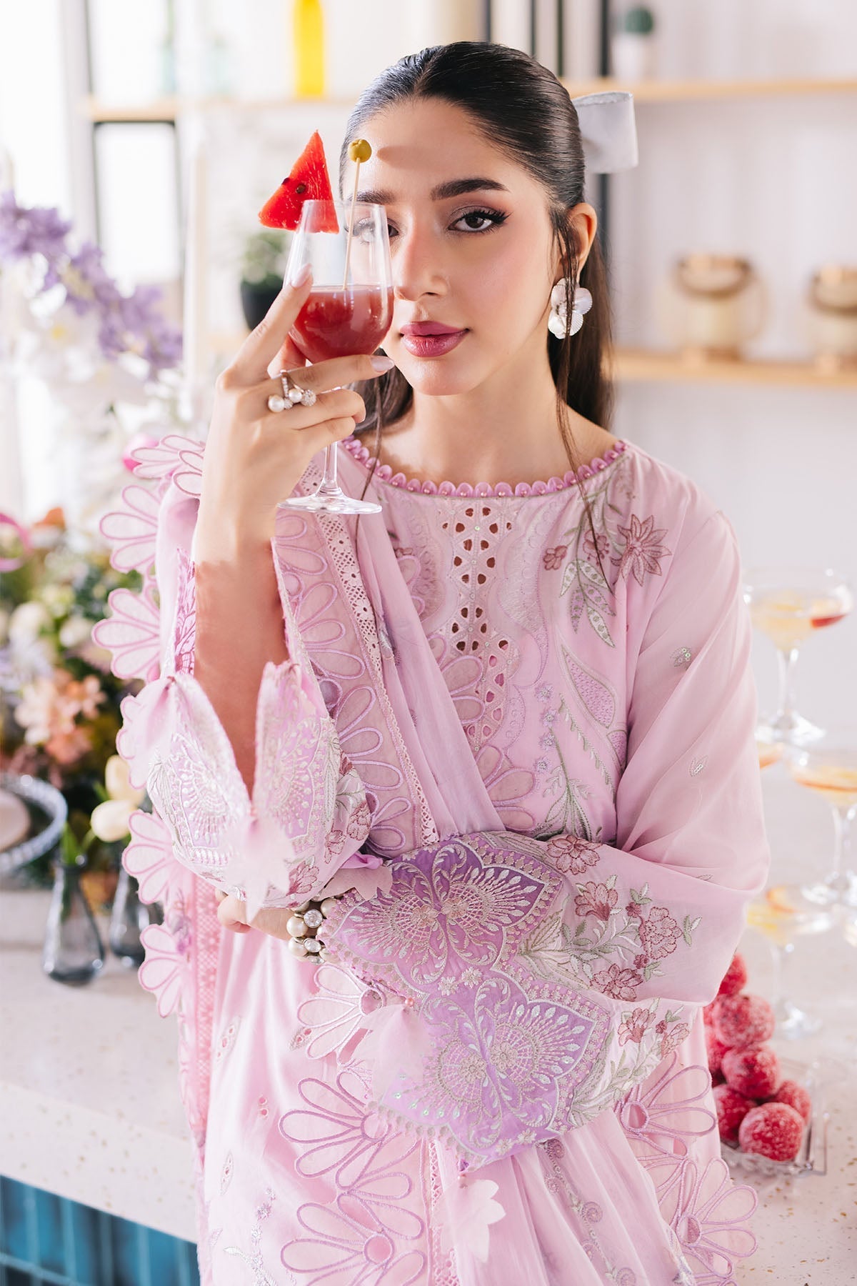 Nureh | Eid Escape Lawn | SPARKLE PINK NE-87