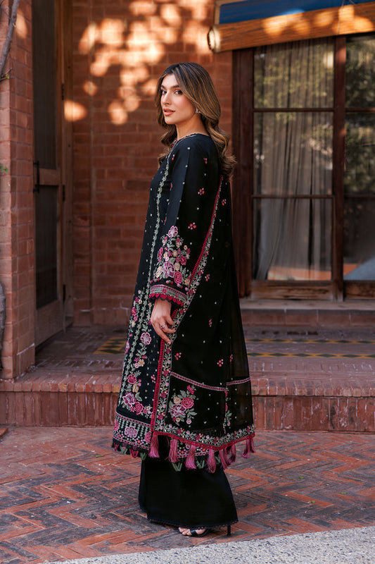 Farasha | Dastoor Embroidered Lawn SS24 | ORNATE NOIR - House Of Anaya