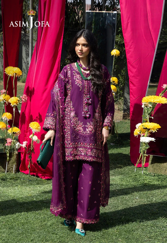 Asim Jofa | Ishq e Eid | AJULW-07 Embroidered Lawn 3 Pcs