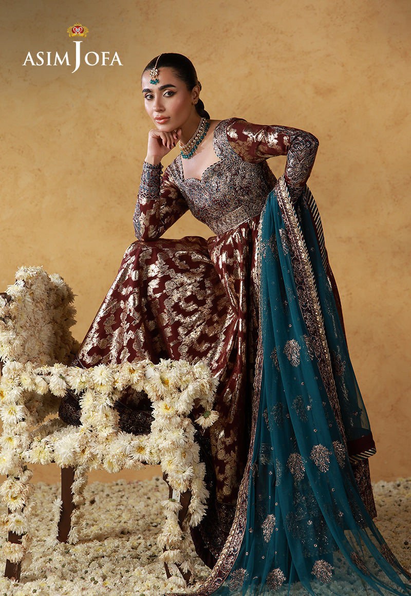 Asim Jofa | Ishq e Eid | AJULN-18 Embroidered Banarasi 3 Pcs
