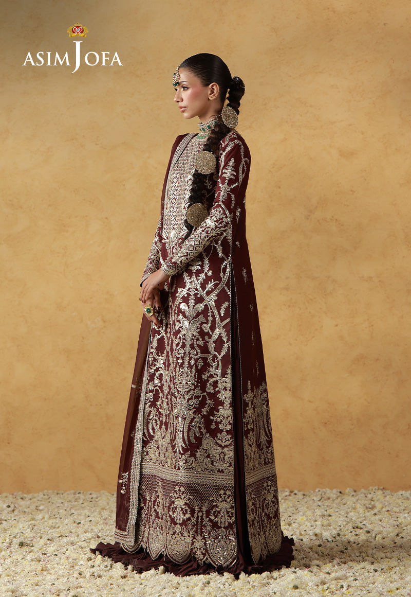 Asim Jofa | Ishq e Eid | AJULN-17 Embroidered Raw Silk 3 Pcs