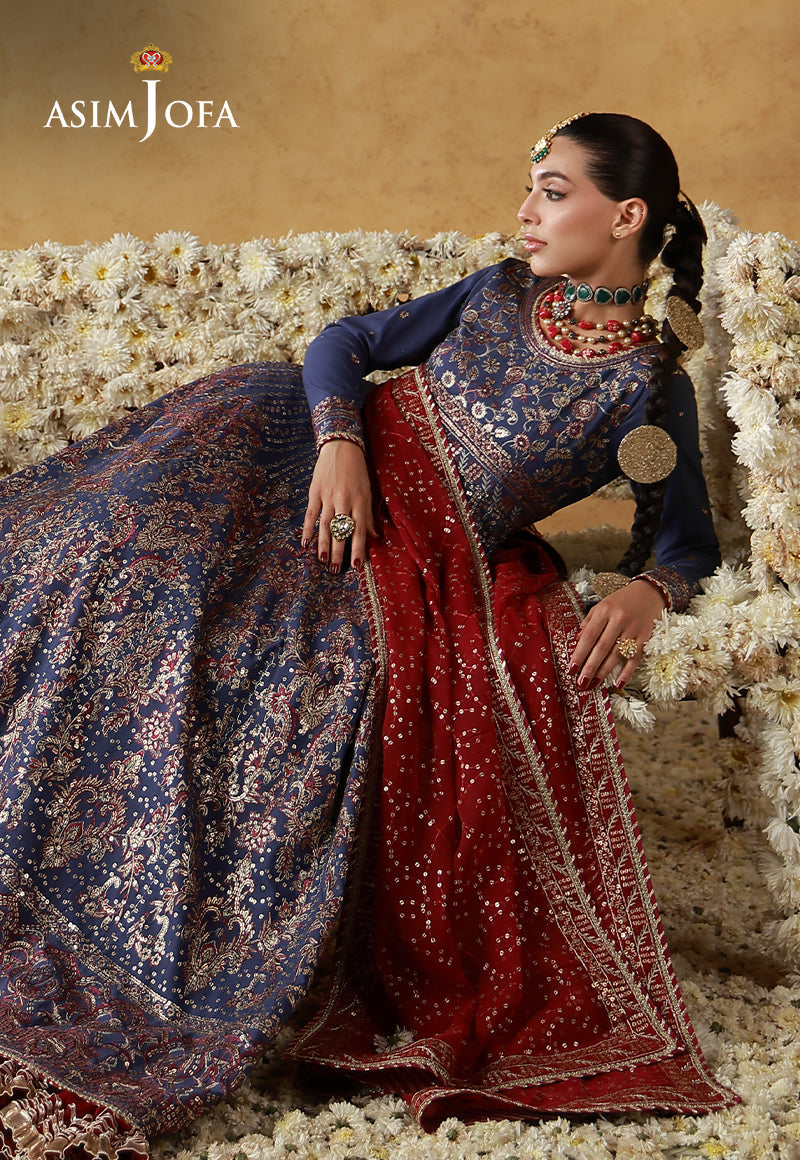 Asim Jofa | Ishq e Eid | AJULN-06 Embroidered Silk 3 Pcs