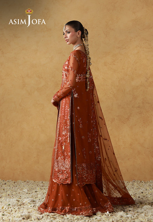 Asim Jofa | Ishq e Eid | AJULN-20 Embroidered Net 3 Pcs