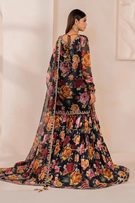 Baroque | Stitched New | EMBROIDERED CHIFFON UF-707 - House Of Anaya