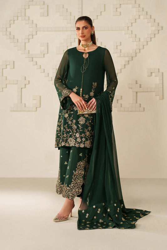 Iznik | Festive Formals | UE-619 Embroidered Chiffon