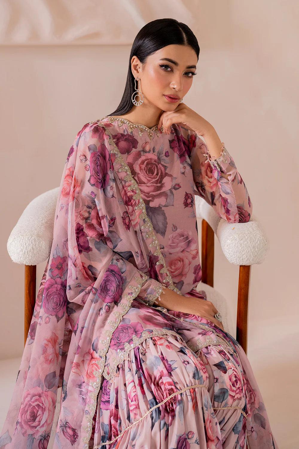 Baroque | Stitched New | EMBROIDERED CHIFFON UF-708 - House Of Anaya