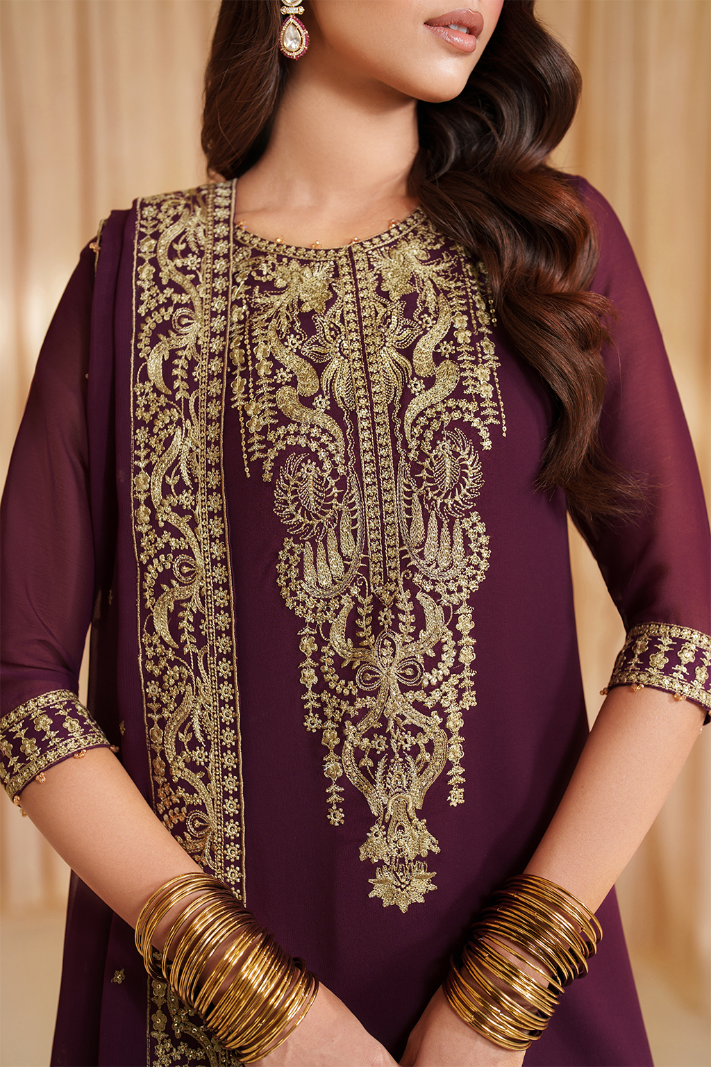 Iznik I Festive Formal I CC-76 Embroidered Chiffon
