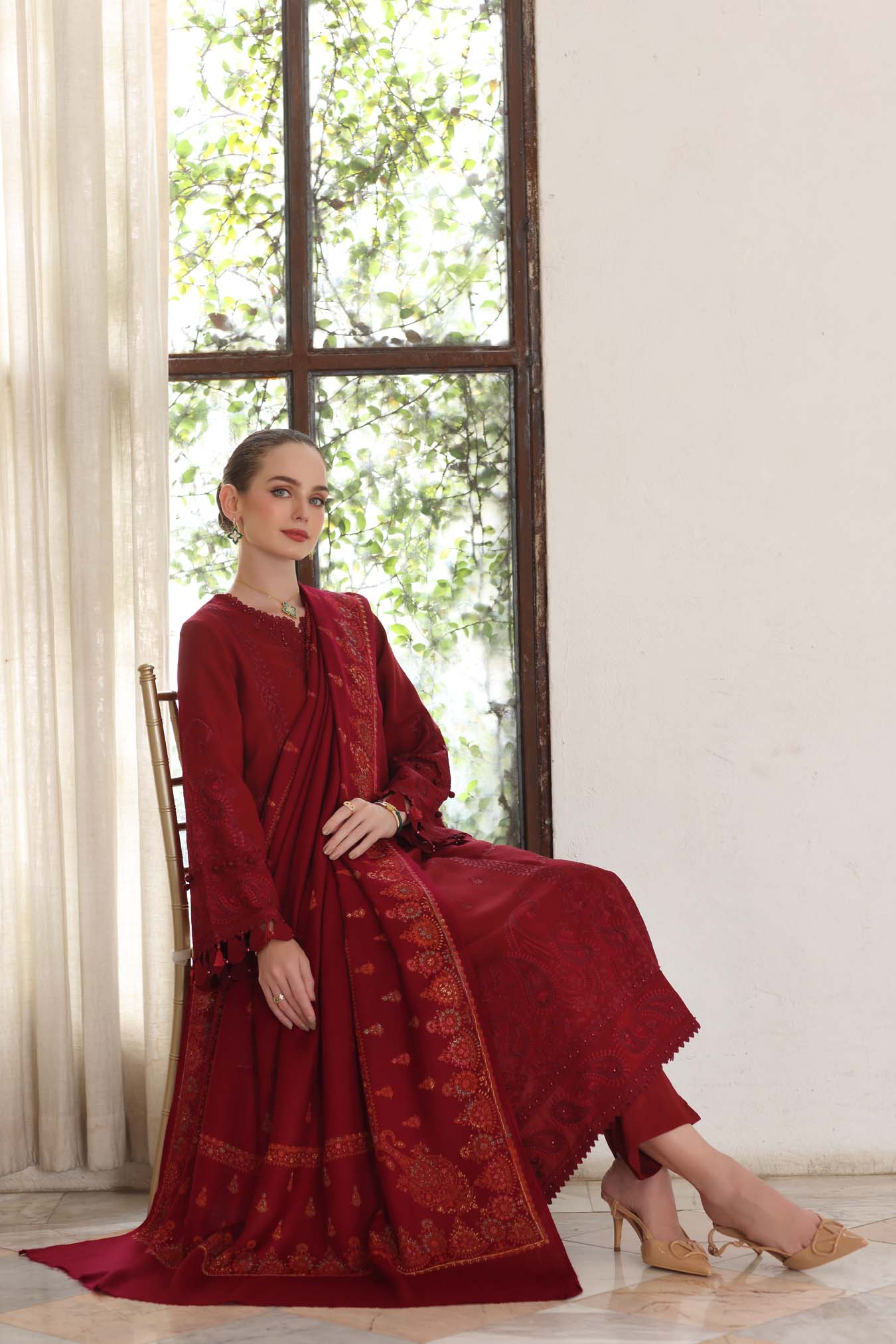 Noor by Saadia Asad | Winter Pashmina 25 | Ember