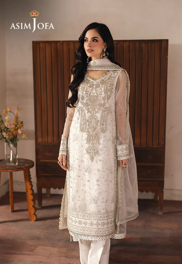 Asim Jofa | Heeriye | AJHE-03 EMBROIDERED ORGANZA 3 PCS