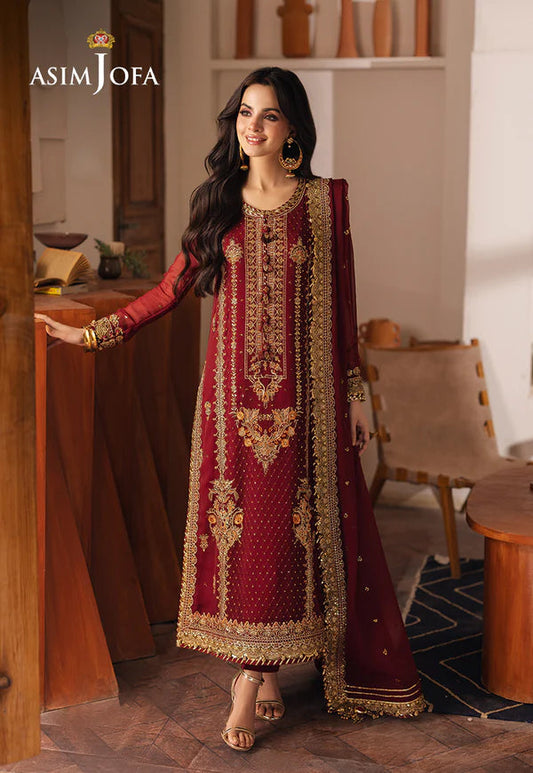 Asim Jofa | Heeriye | AJHE-02 EMBROIDERED CHIFFON 3 PCS