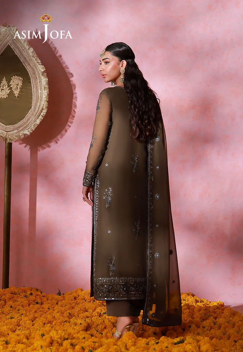 Asim Jofa | Festive Collection 26 | AJULFI-04 Embroidered Chiffon 3 Pcs
