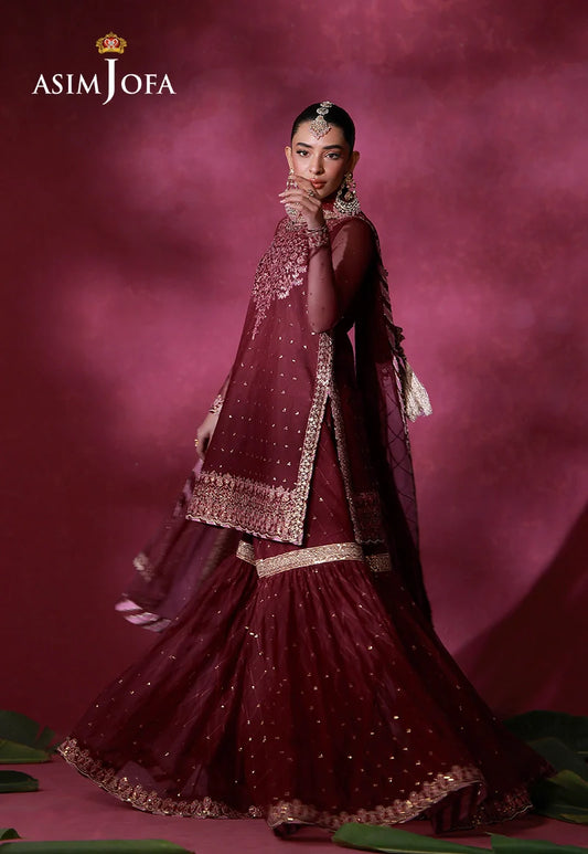 Asim Jofa | Festive Collection 26 | AJULFI-06 Embroidered Net 3 Pcs