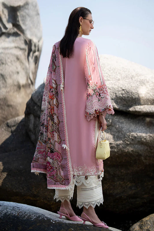 AJR Couture | Alif Signature Luxury Lawn 24 | Rosy - House Of Anaya