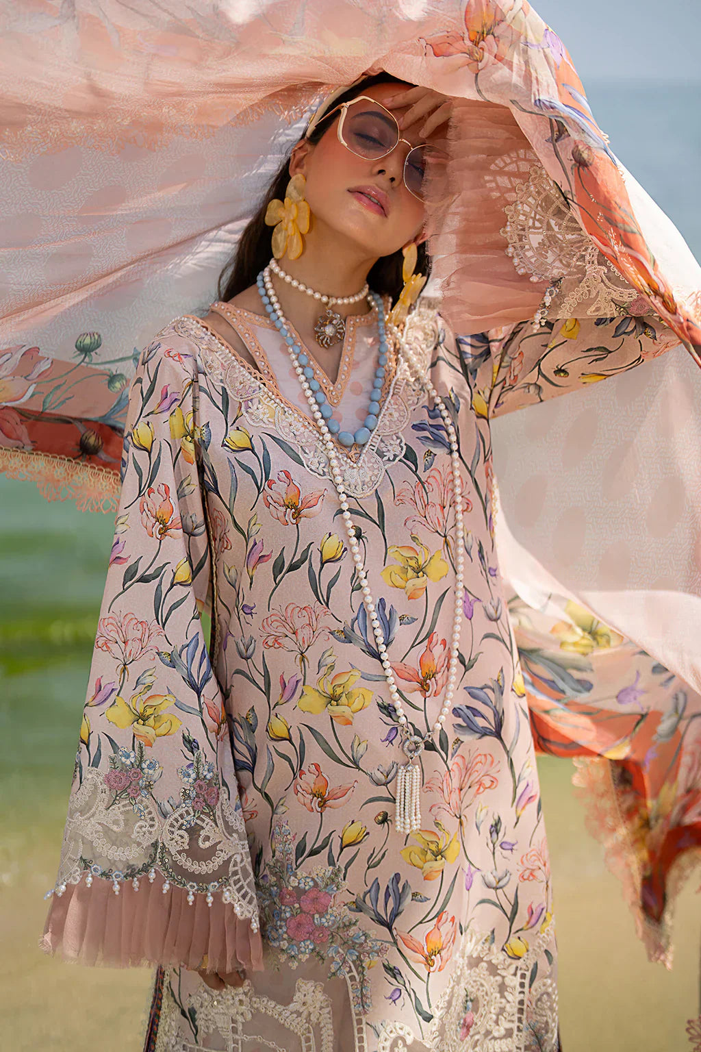 AJR Couture | Alif Signature Luxury Lawn 24 | Blooming - House Of Anaya