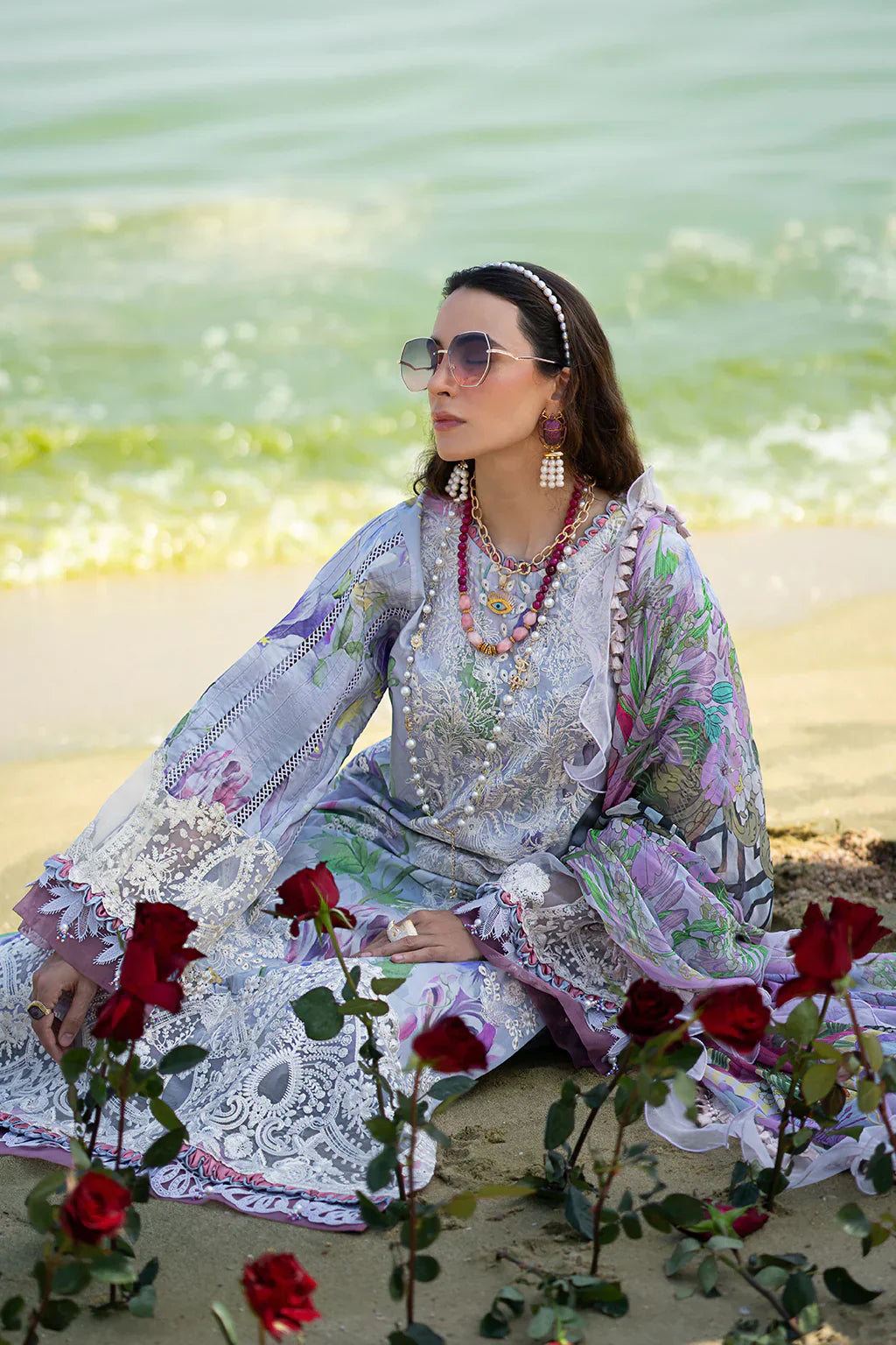 AJR Couture | Alif Signature Luxury Lawn 24 | Lyra - House Of Anaya