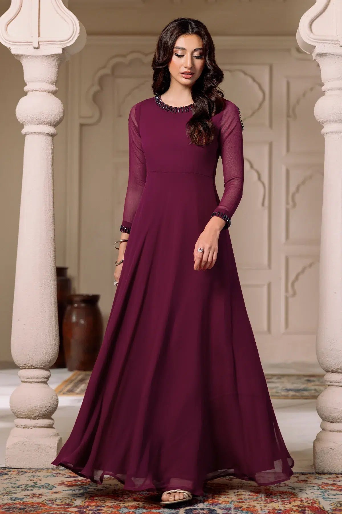Alizeh | Formals Collection | Magenta 3 piece - RTW1013 - House Of Anaya