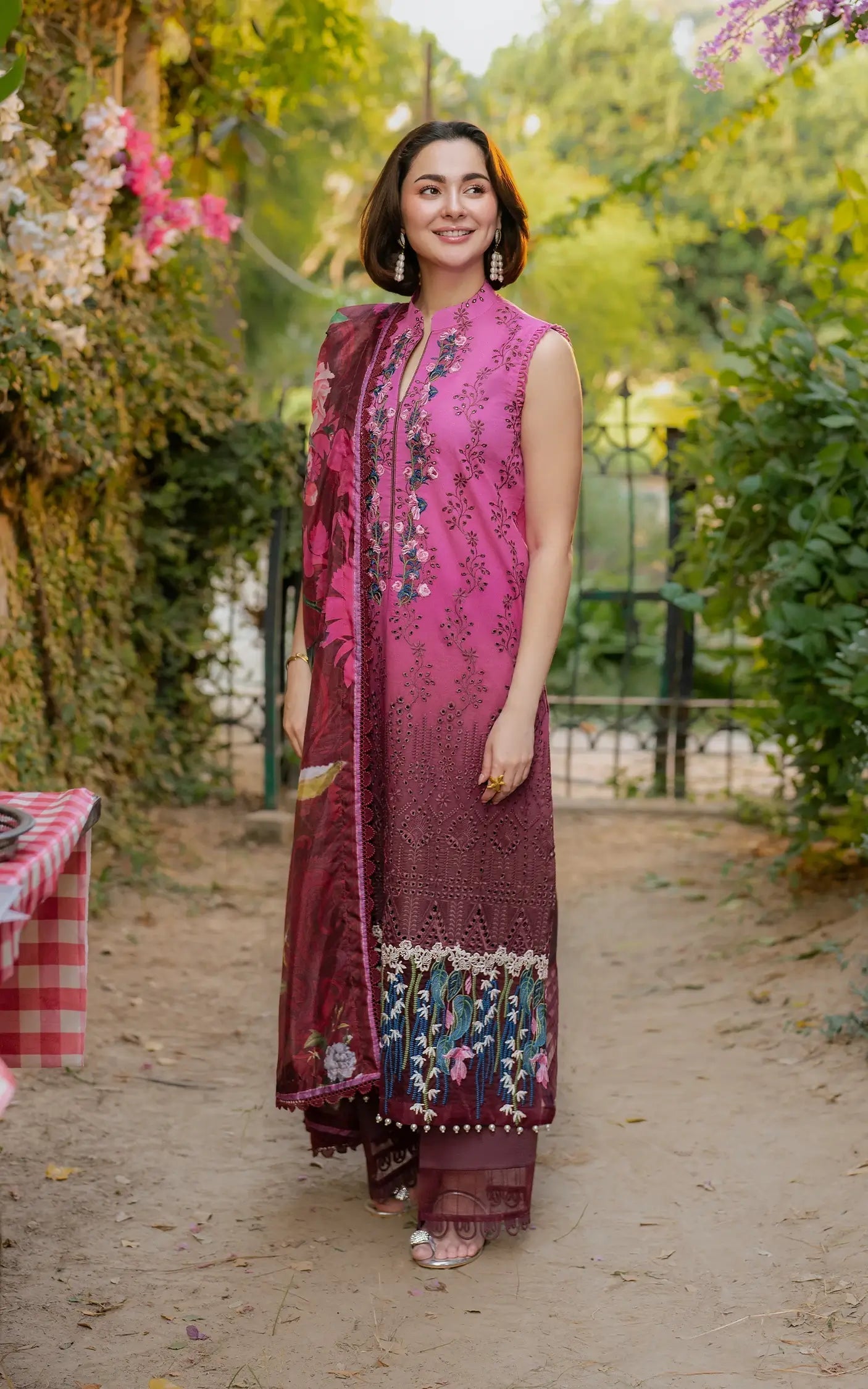 Asifa and Nabeel | Gulkari Summer 25 | Sunkissed Garden (GKL-13) - House Of Anaya