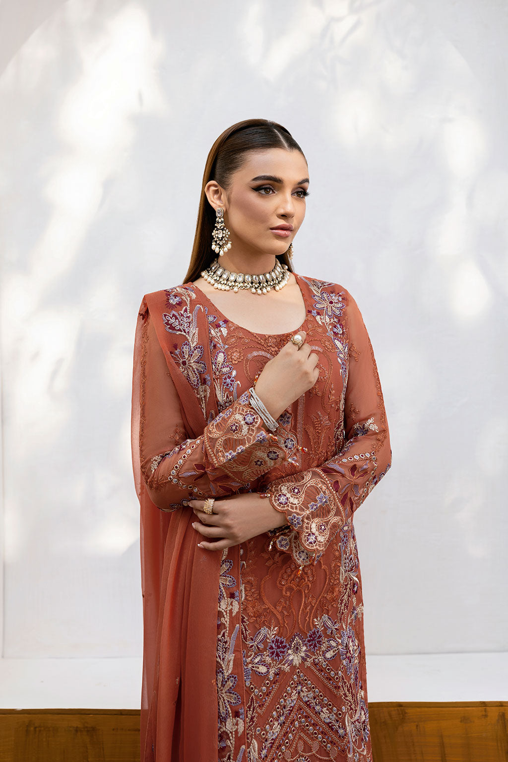 Ramsha | Chevron Chiffon Collection | A-1007 - House Of Anaya