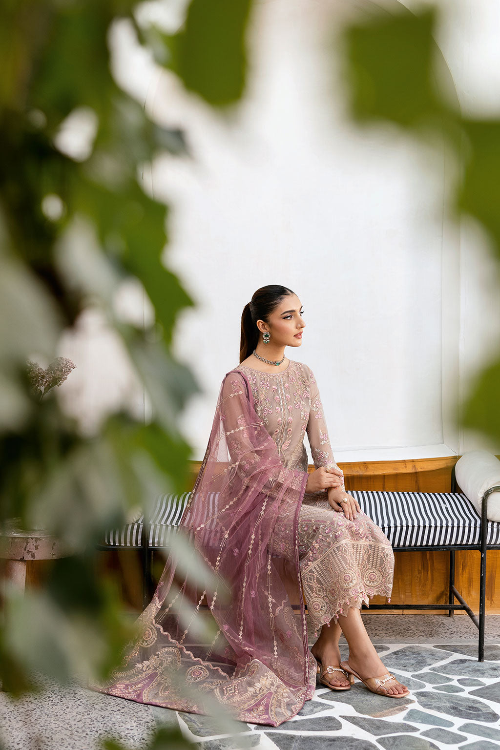 Ramsha | Chevron Chiffon Collection | A-1009 - House Of Anaya