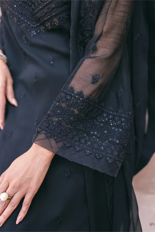 Azure | Embroidered Ensembles 3 Pcs | Charcoal Charm - House Of Anaya