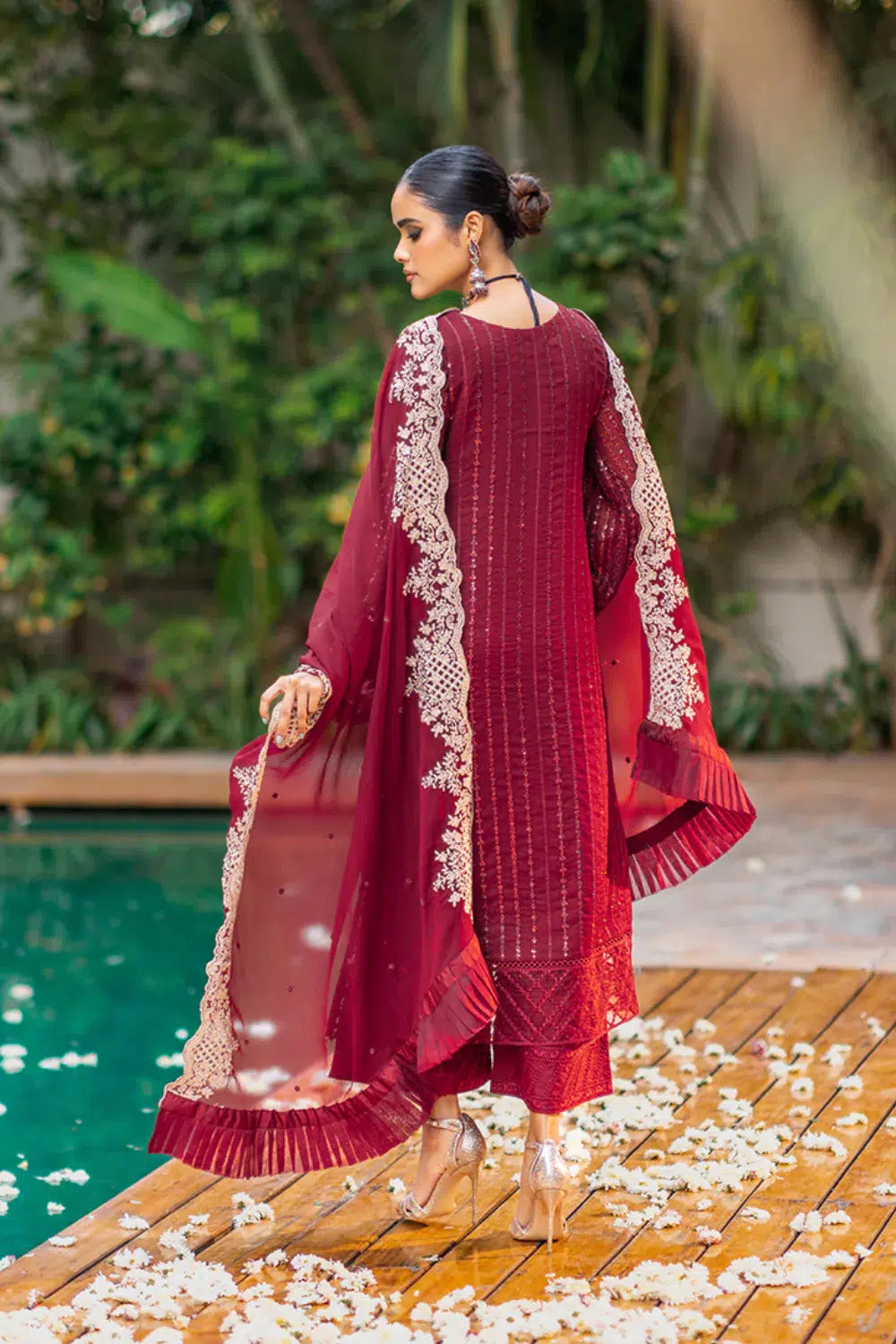 Azure | Embroidered Formals | Crimnson Rush - House Of Anaya