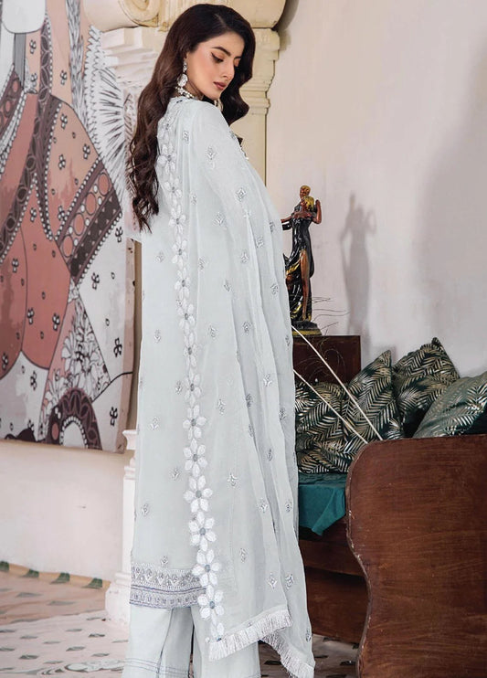 Pareesha by Humdum Embroidered Chiffon 3Pc Suit PS-05 - Riwayat-e-khas