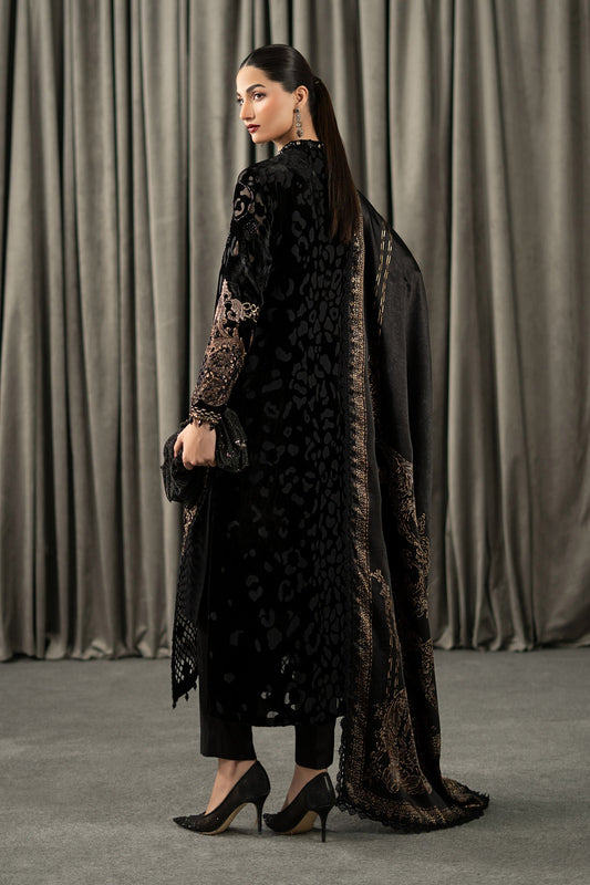Maria B | Winter Luxe Pret 25 | WLS-1301-Black and Gold