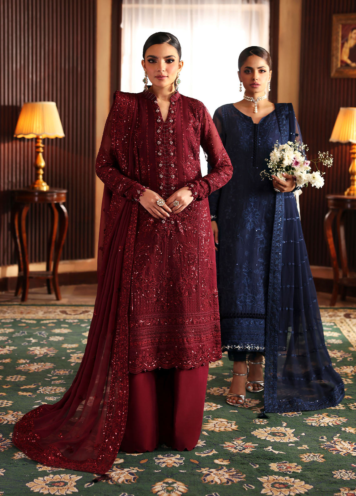 Gulaal | I Evayna Embroidered Chiffon | Vezeen
