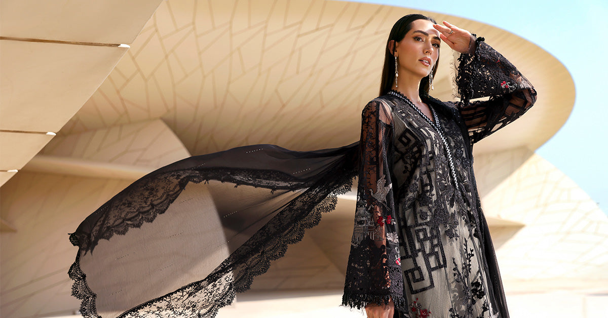 Maria B | Edit Lawn’26 | 3 Piece Unstitched Embroidered Net Suit