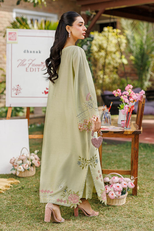 Dhanak | Signature Pret | MINT GREEN 2PCS EMBROIDERED KURTA WITH TROUSER