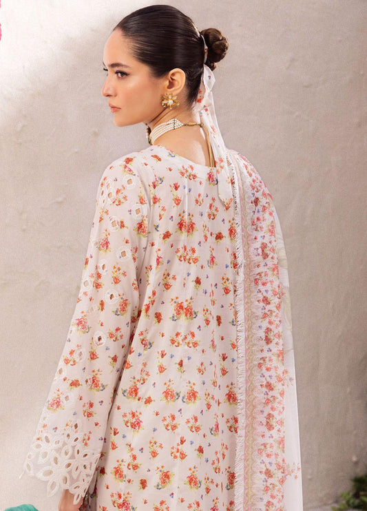 Iznik Dahlia Embroidered Luxury Lawn 3Pc Suit DL-05 SPLENDOUR - House Of Anaya