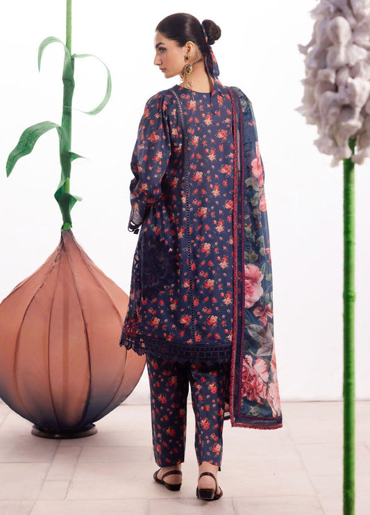 Iznik Dahlia Embroidered Luxury Lawn 3Pc Suit DL-07 MEADOW - House Of Anaya
