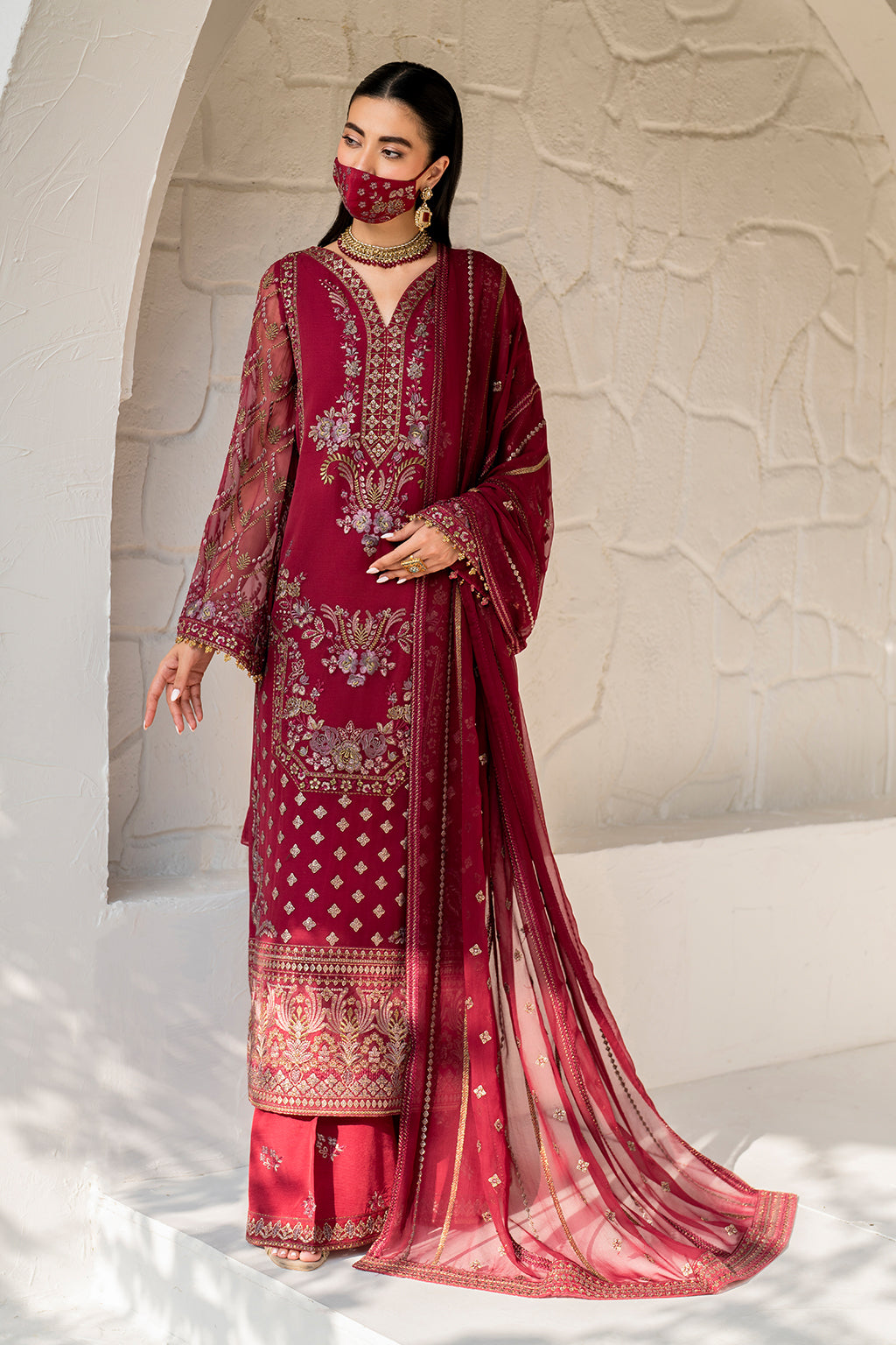 Flossie | Naqsh Formals | S-1402 (A) - House Of Hania
