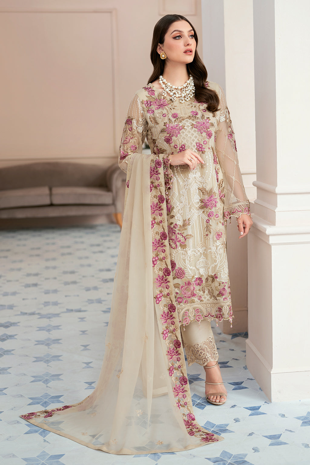 Ramsha | Rangoon Chiffon Collection 24 | D-909 - House Of Anaya