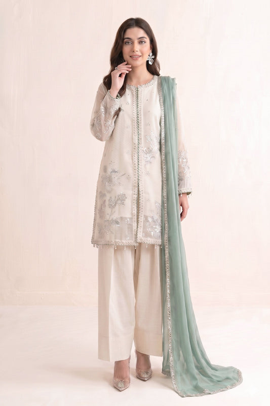 Maria B | Eid Collection 26 | 3 Piece Embroidered Cotton Net Suit