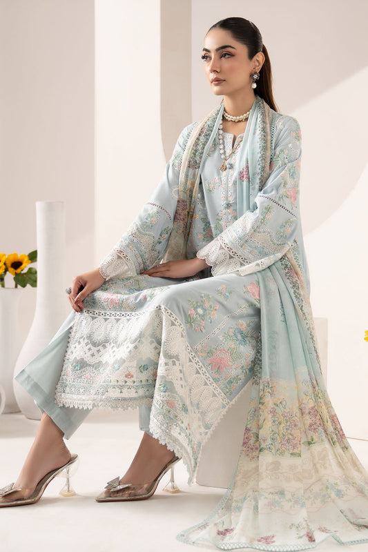 Maria B | Eid Collection 26 | 3 Piece Embroidered Paper Silk Suit