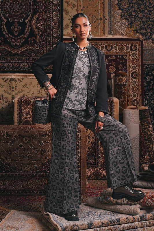 Maria B | Eid Collection 26 | Embroidered Pk Raw Silk Jacket Set