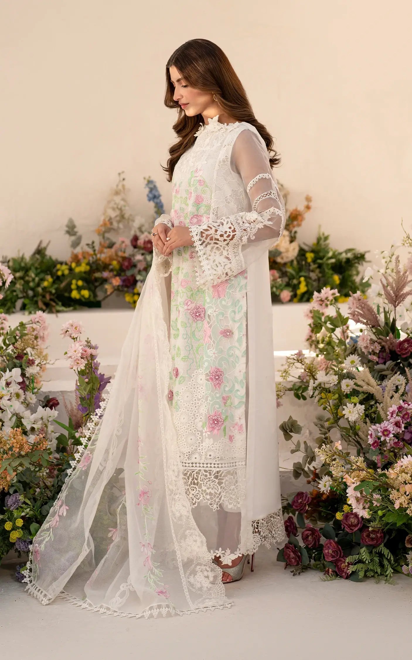 Asifa and Nabeel | Azalia Summer 25 | Dove (AZL25-03) - House Of Anaya