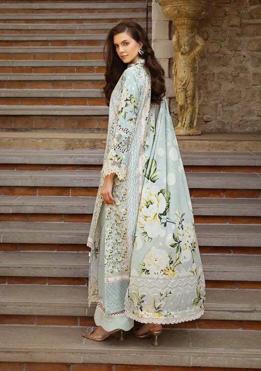 Elaf Premium | Print Chikankari 24 | ECT-05A WATERLILLY - House Of Anaya