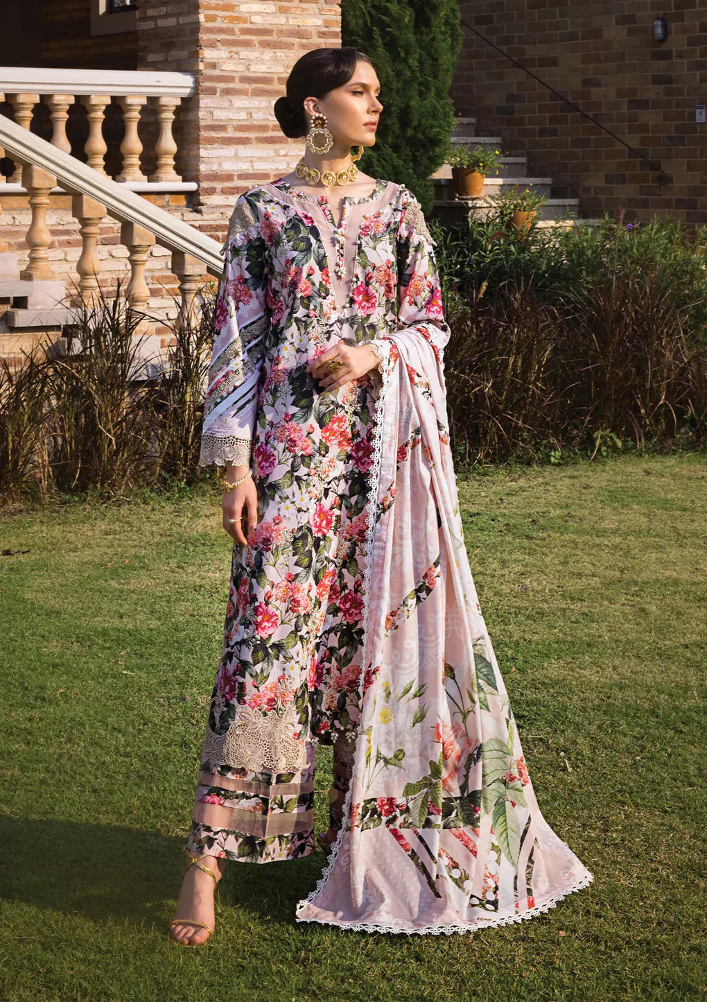 Elaf Premium | Print Chikankari 24 | ECT-01A SOIR - House Of Anaya