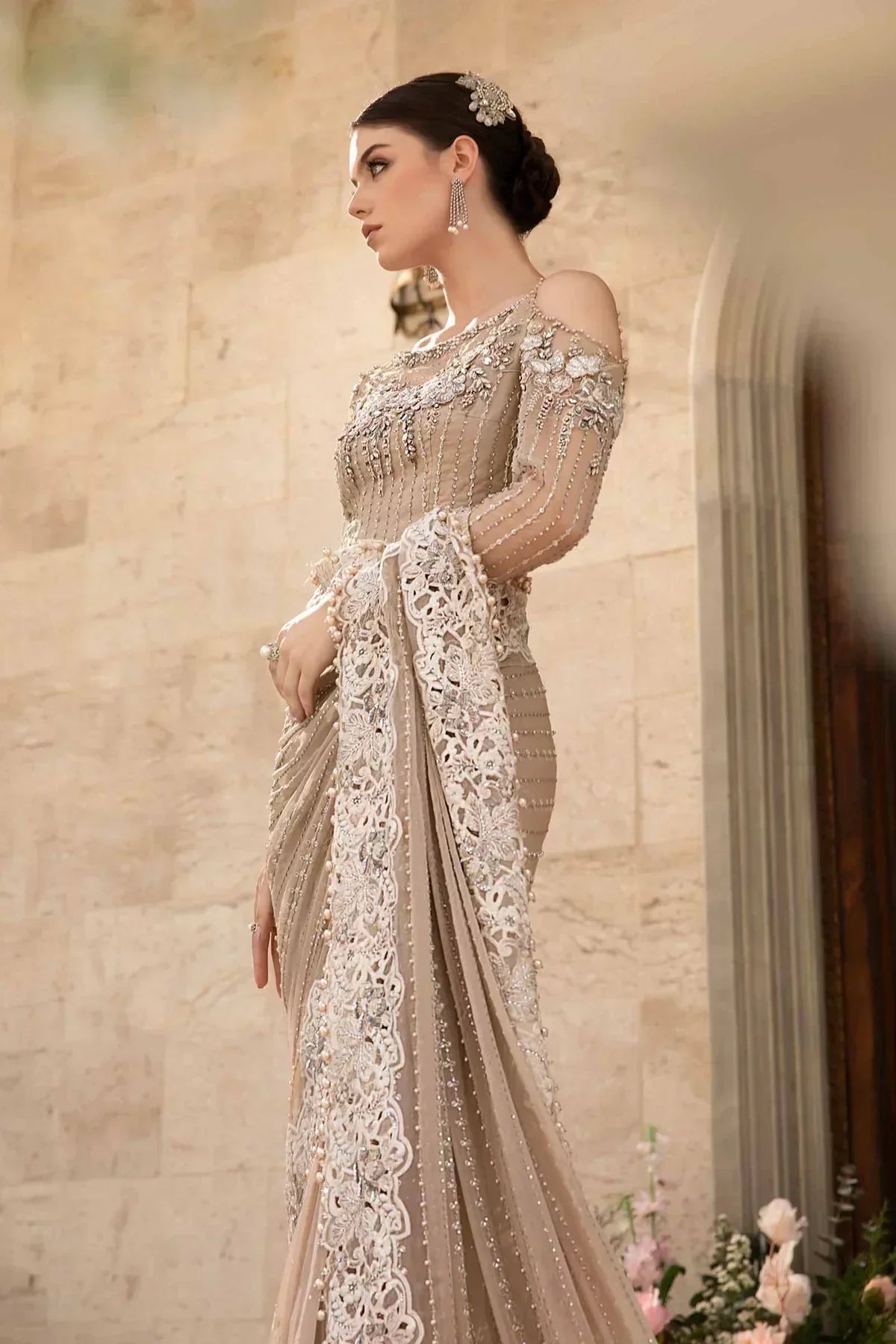 Maria B | Mbroidered Fabrics 2024 | BD-2801 - House Of Anaya
