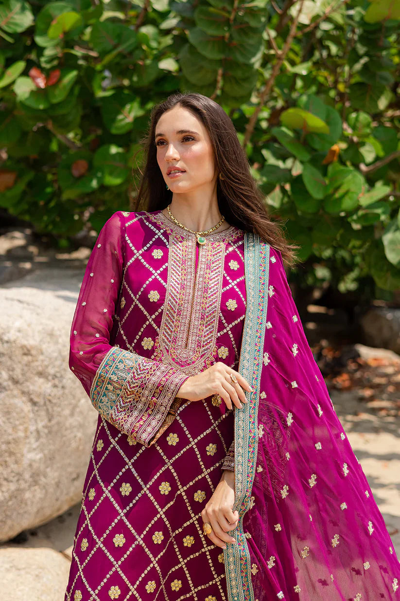 Freesia premium | Zyra | 3 Piece Embroirdered Chiffon Aditi - FW40051