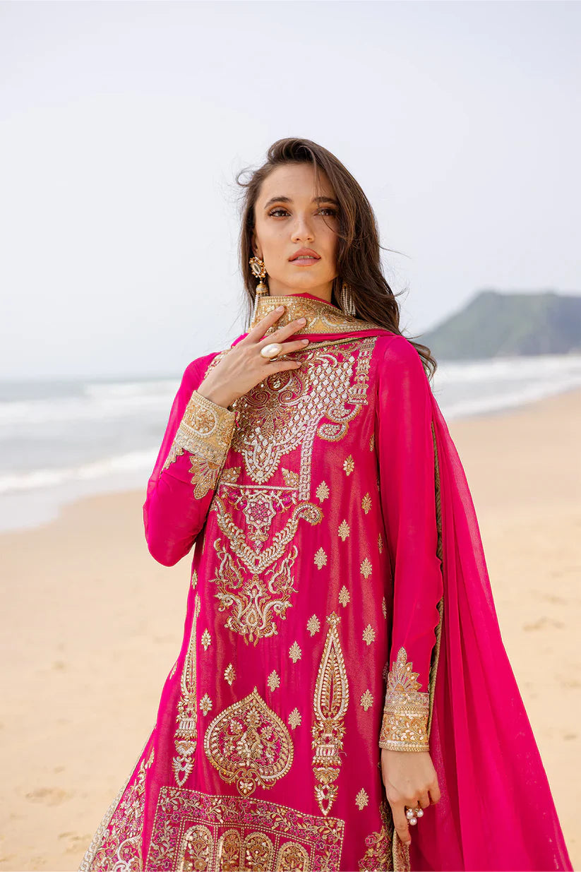 Freesia premium | Zyra | 3 Piece Embroirdered Chiffon Anika - FW40054