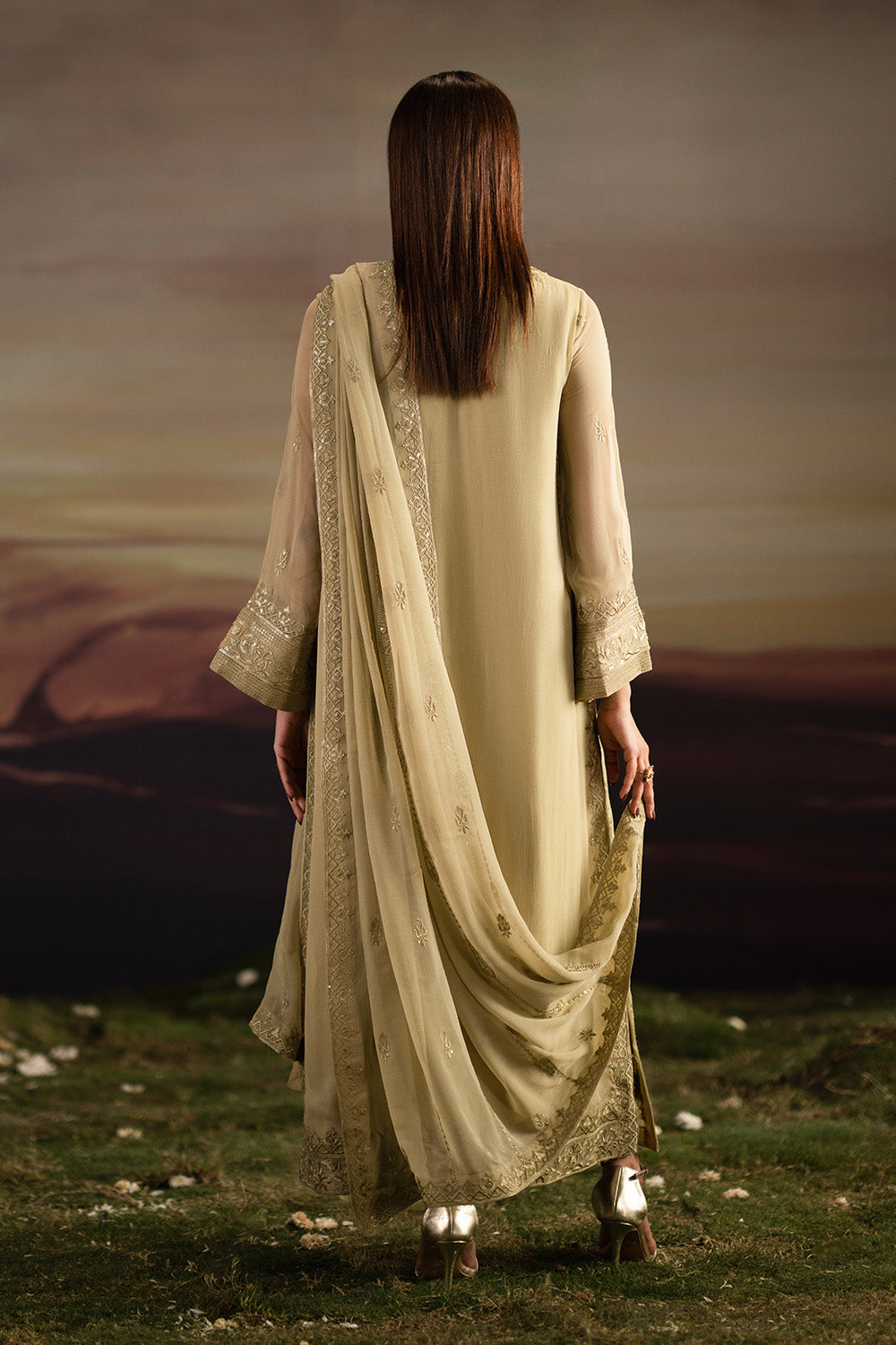Maryum N Maria | Luxury Stitched | 3-Piece-Embroiderd-Chiffon ISHA - FWU5701
