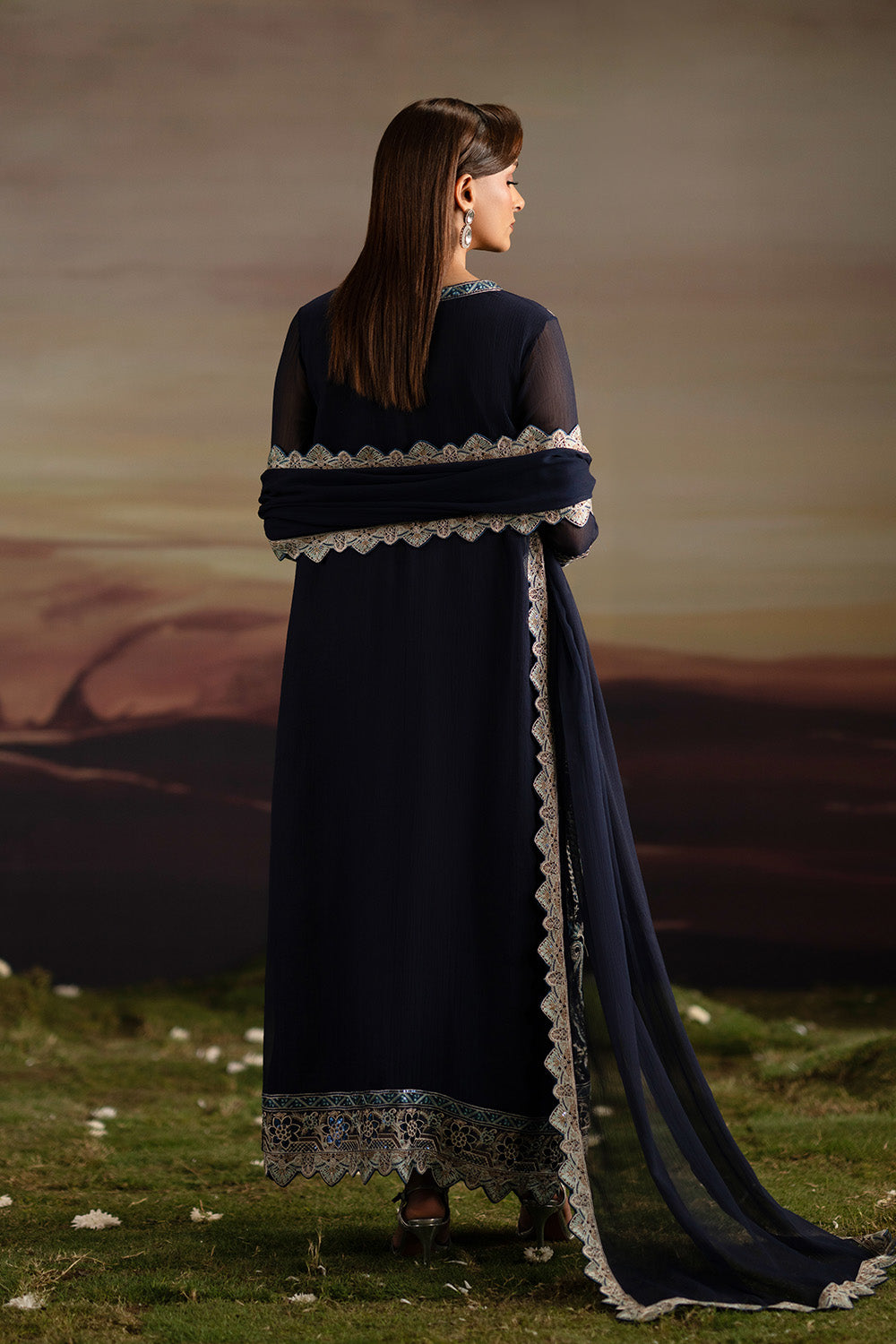 Maryum N Maria | Luxury Stitched | 3-Piece-Embroiderd-Chiffon INDU - FWU5706