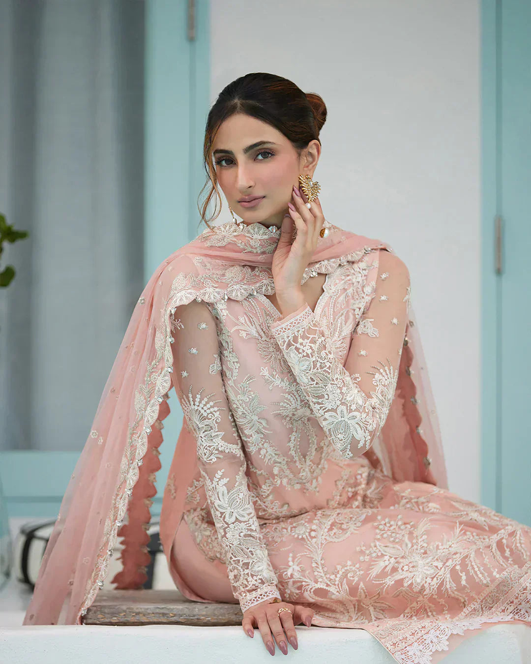 Faiza Saqlain | Liliana Luxury Lawn 24 | Valetta - House Of Anaya