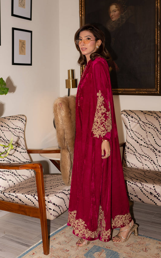 Asifa and Nabeel | zephyr | Fuchsia Royalty Kaftan