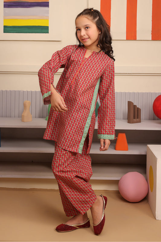 Zellbury Girls | 2 Piece Khaddar | Kurta Trouser - 2787 - Libasekhas